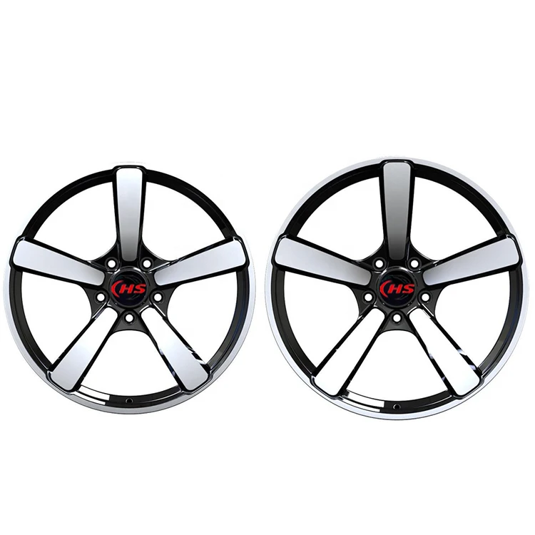 Custom 18 19 20 21 22 Inch Gloss Black Machine Face Monoblock 1-Piece Forged Car Rims Alloy Wheels 5x114.3 5x120 for  911