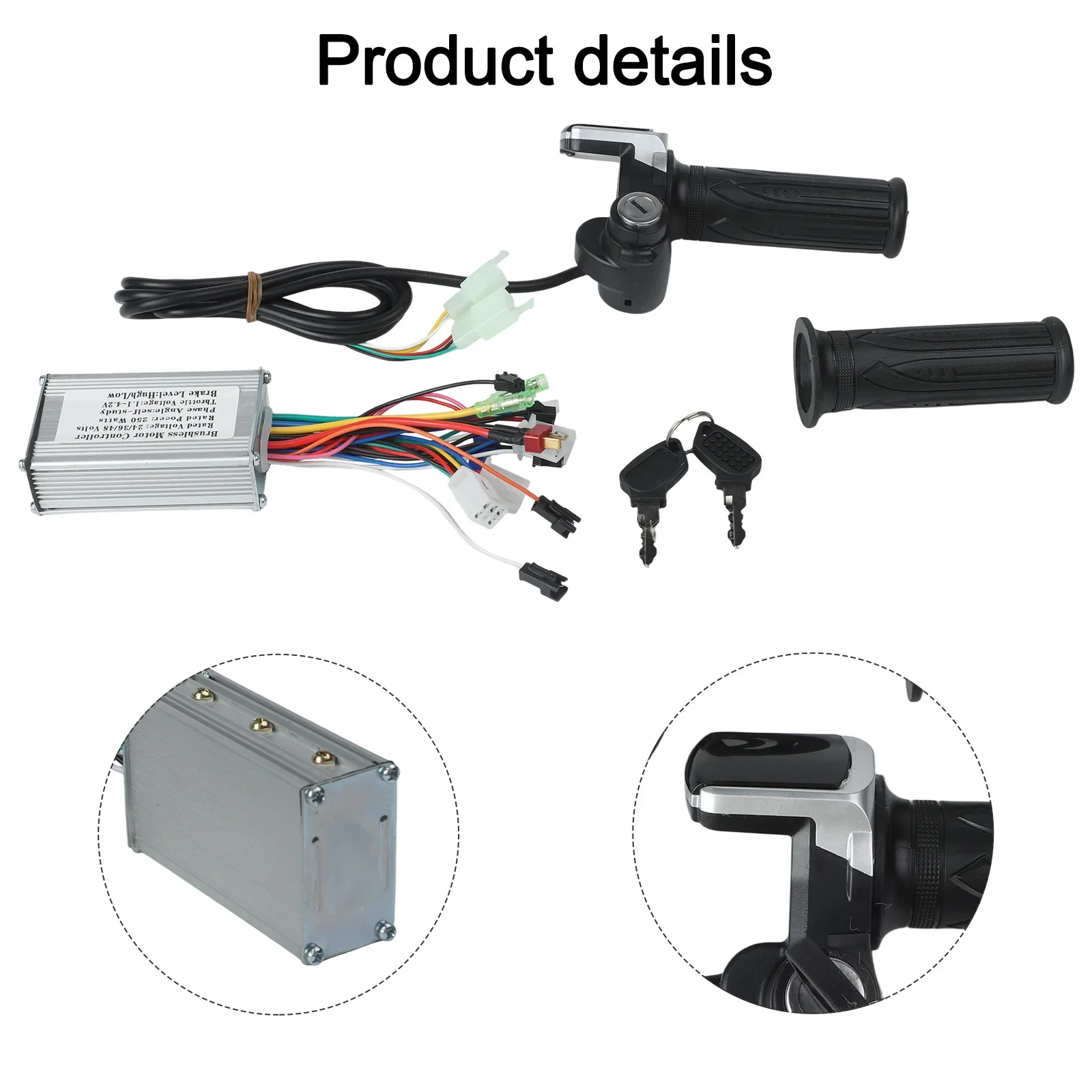 

Aluminum Alloy Controller Ebike Controller Kit Intelligent Cruise System Three-speed Control Aluminium Alloy Controller Shell