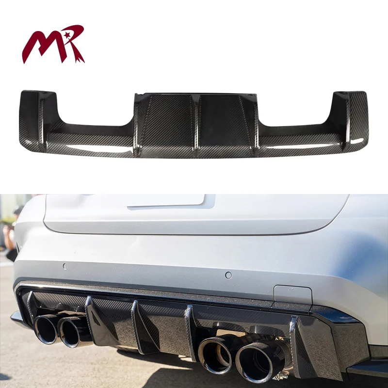 

Для BMW M3 M4 G80 G82 G83: задний диффузор и спойлер в стиле OEM из сухого карбона, обвес, легкие автомобильные аксессуары