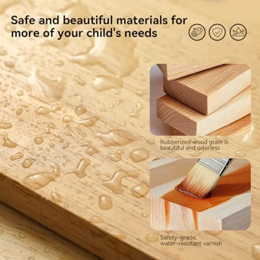 Mesa de arena y agua para niños pequeños, mesa de actividades sensoriales de madera 4 en 1 para niños con 2 contenedores de almacenamiento, tablero acrílico para pintar, tobogán