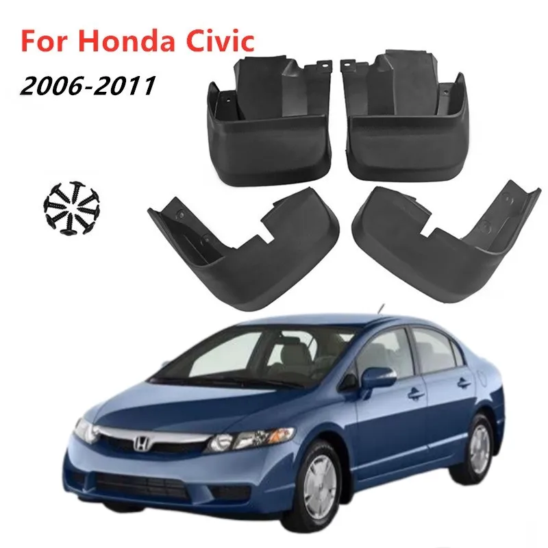 

4pcs/set Car Mud Flap Mudguards for Honda Civic Sedan 2006 2007 2008 2009 2010 2011 Fender Mudflaps Splash Guards Mud Flaps