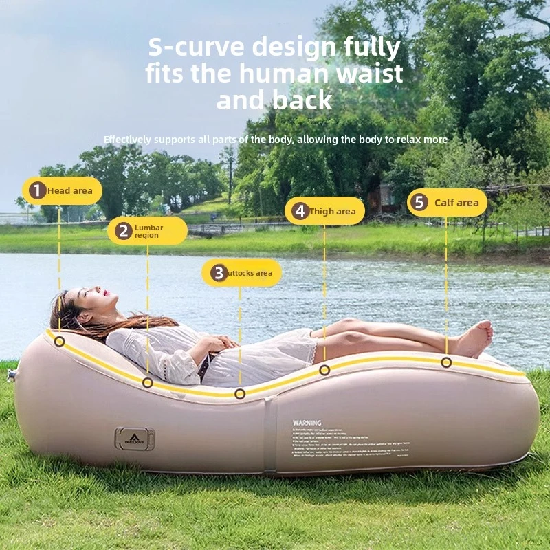 Fast Inflatable Air Outdoor Sofa Bed Outdoor Portable Air Mattress Lazy Camping Picnic Automatic Inflatable Sleeping Mat