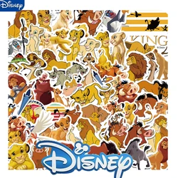 Disney-pegatinas del Rey León para niños, 50 piezas, película de dibujos animados, estética para portátil, monopatín, teléfono, coche, Anime, Simba, regalo