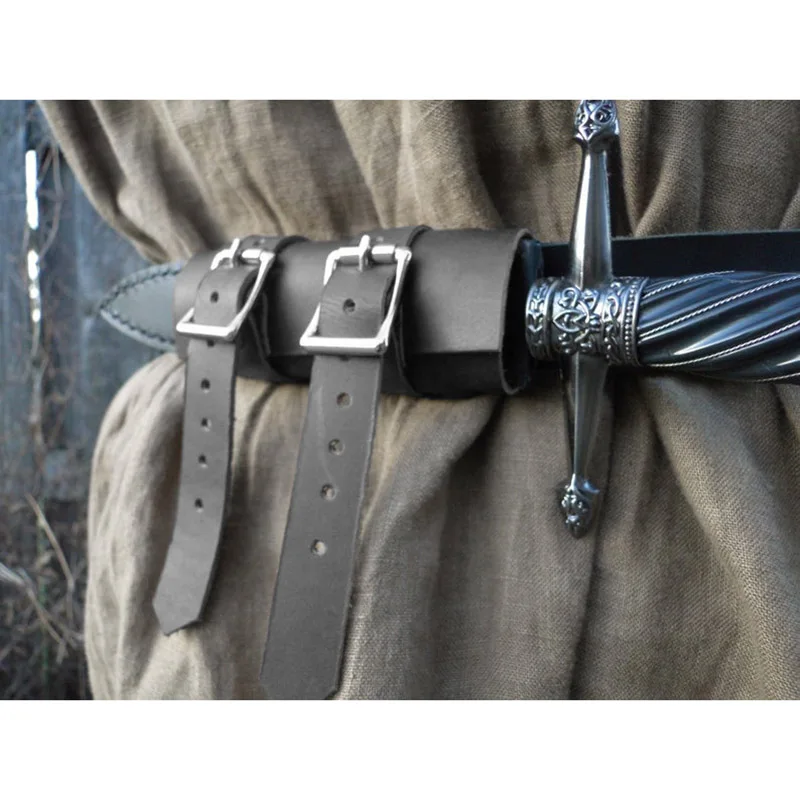 Dark Elf Assassin Rogue Belt Sword Sheath Medieval Back Knife Scabbard Cover Holder Larp Club Stage Props Cosplay Costume Men