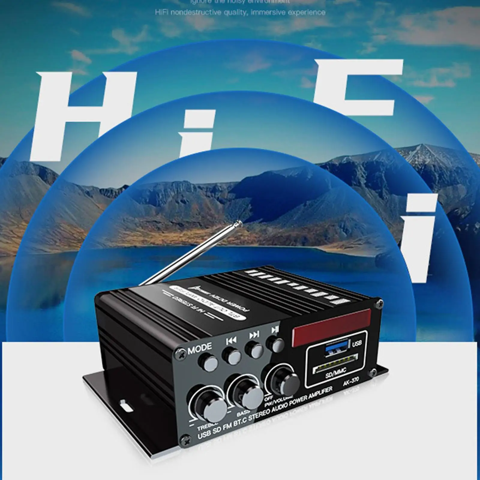 

2-канальный входной порт автомобильного усилителя USB/SD/RCA Bluetooth 5.0 для настольного компьютера