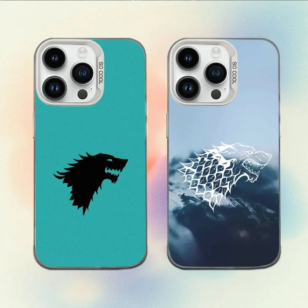 

Winter Coming Stark Dragon Phone Case For iPhone 16,15,14,13,12,11,Mini,Pro,E,MAX White Candy Matte Shockproof Cover