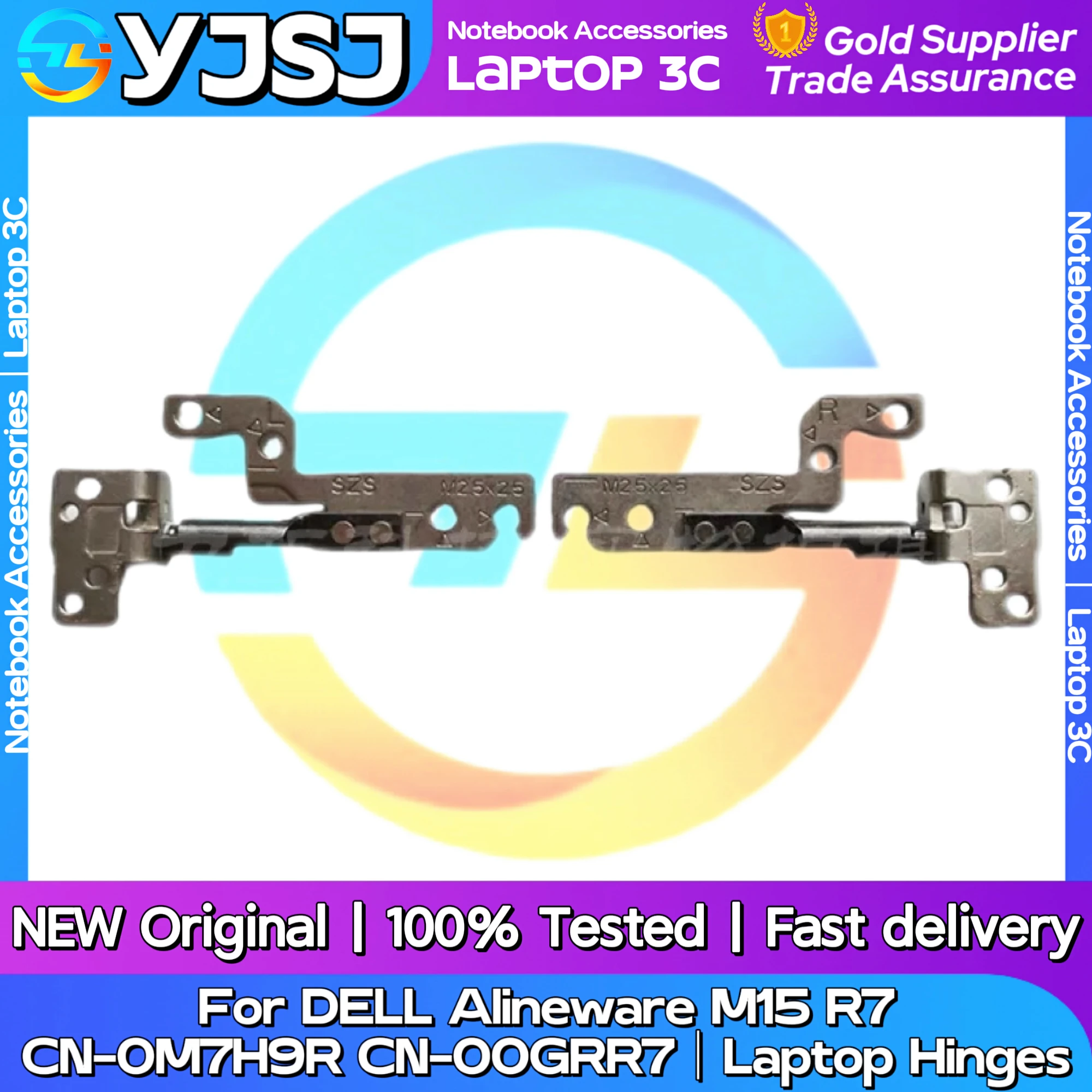

Новые оригинальные петли для ноутбука DELL Alineware M15 R7, встроенные левые и правые петли для ЖК-экрана CN-0M7H9R CN-00GRR7