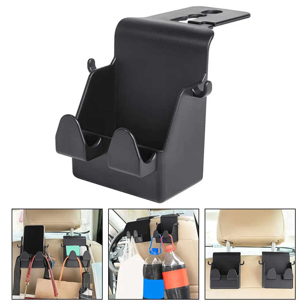 

ABS Car Seat Hook Heavy Duty Auto Headrest Hanger for Groceries Bags Clothes Umbrellas Phones Keys Tissues Vehicle Backseat