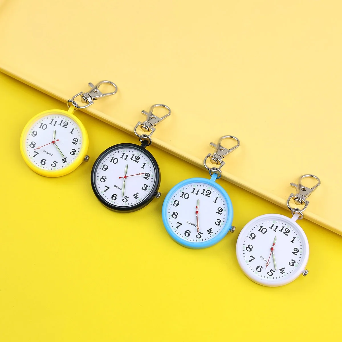 Large Clear Dial Pocket Watches Men Portable Round Hanging Backpack Kids Keychain Watch Women Ladies Nurse Quartz Clock view 4