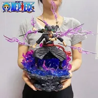 40cm Anime Figures One Piece Roronoa Zoro Action Figures Pvc Model Anime Surrounding Characters Ornaments For Boy Birthday Gifts