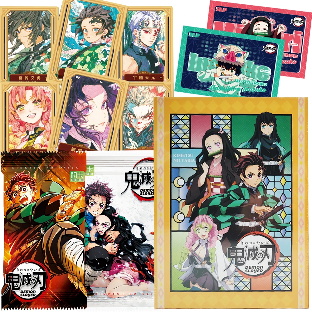 

Hot Blooded Anime Demon Slayer Collection Cards Kamado Tanjirou Nezuko Lovely Cat Fun Co-branded Character Raster Cards Gifts