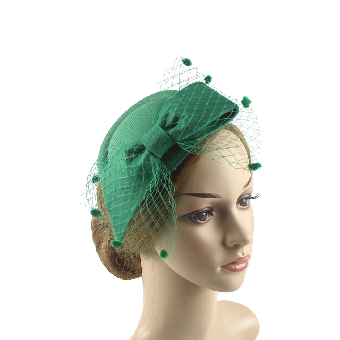 Bow Veils Fascinator Hat Feathers Women Wedding Headpiece With Clip Bridal Church Wedding Headwear Hairpin Accessories Pillbox