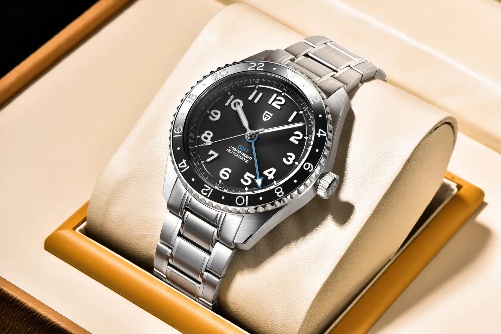 PAGANI DESIGN PD1784 Men’s GMT Automatic Mechanical Watch DG5833 Stainless Steel Sapphire Crystal Waterproof Local Delivery