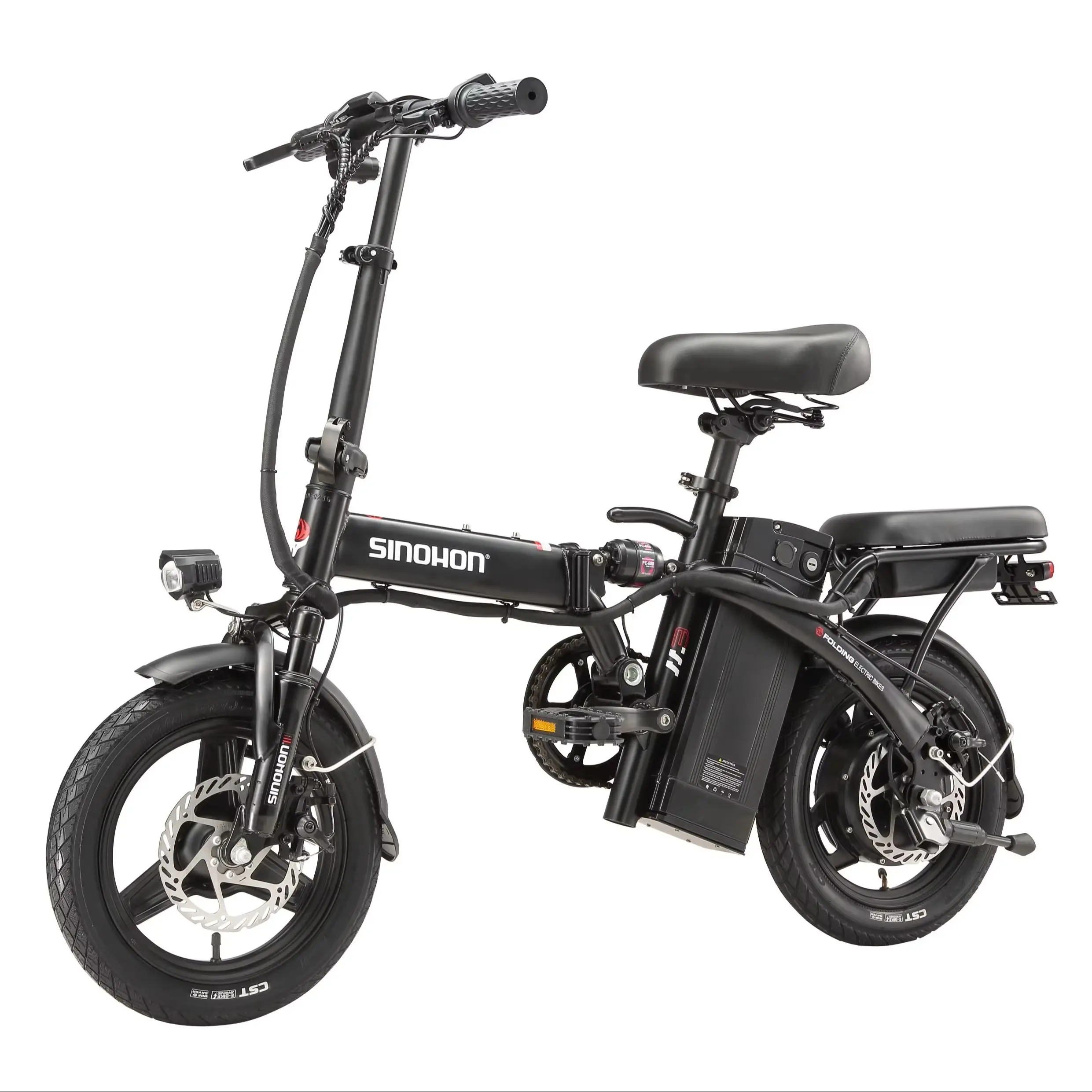 SINOHON M3 Elektrofahrrad 500W Motor 36V10.4Ah Batterie 40KM Reichweite Elektrofahrrad 14'' Fat Tire Tragbares Urbanes Pendler-Faltrad