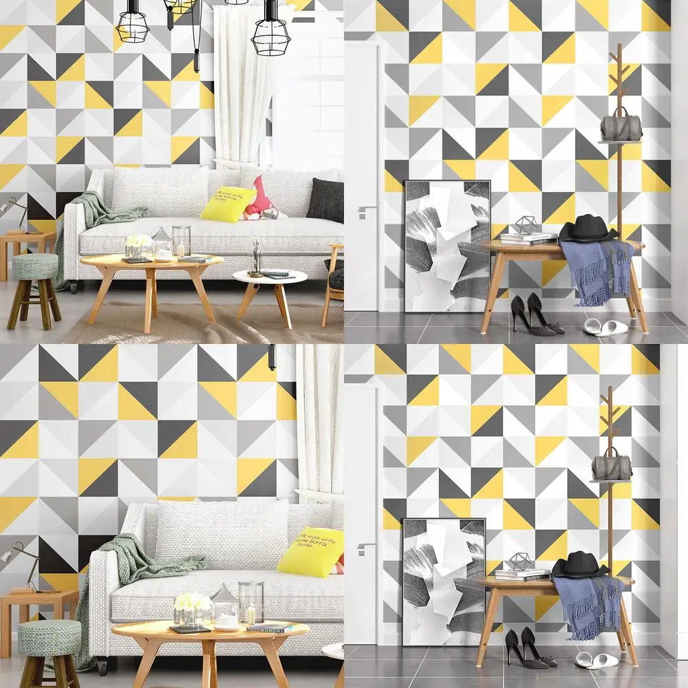 

Обои в скандинавском стиле, художественная геометрическая квадратная сетка, эстетический японский хостель, фон для комнаты, настенная роспись