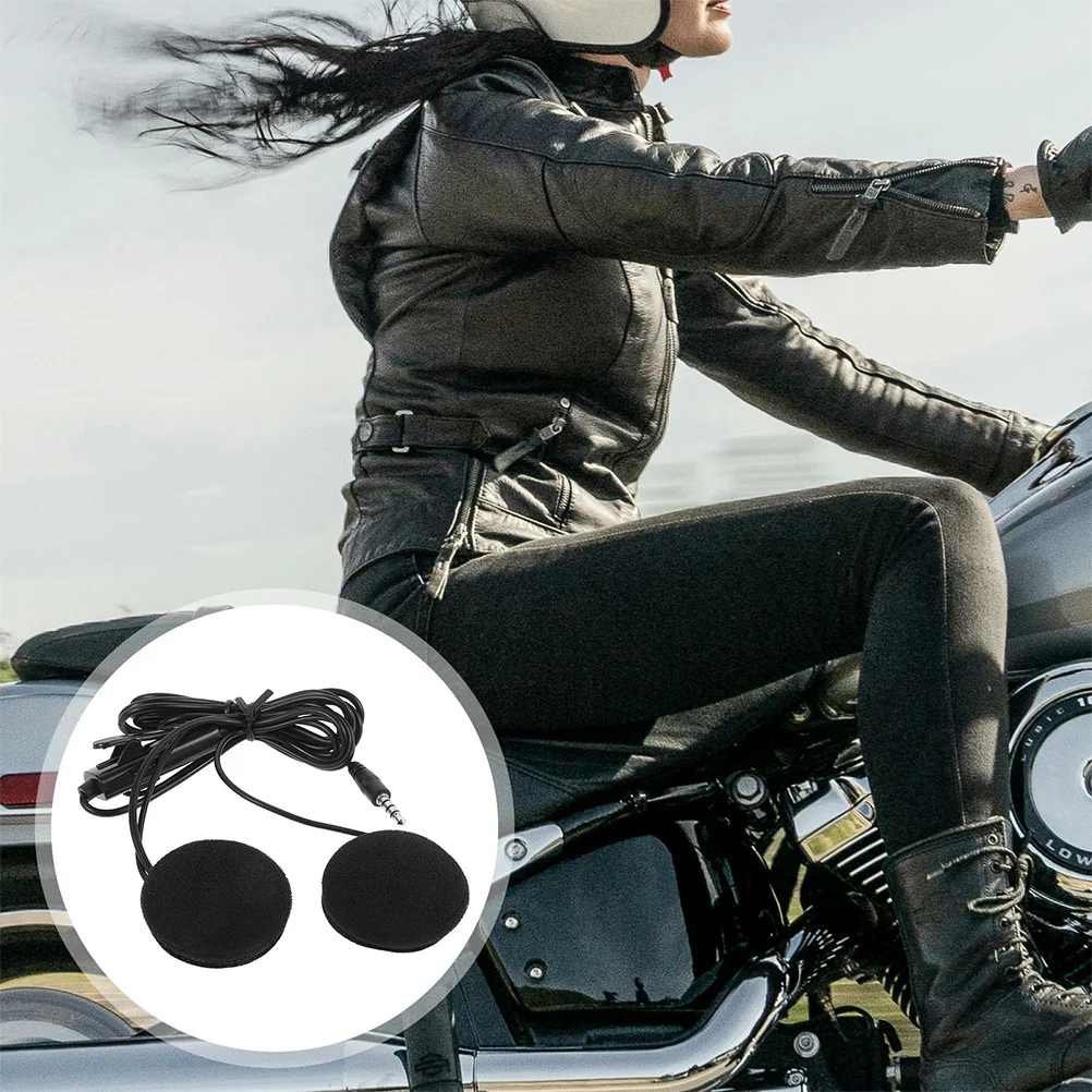 

2Pcs Motorcycle Headset Durable Solid Material Earphone Easy Installation Motorcycle Intercom Headset
