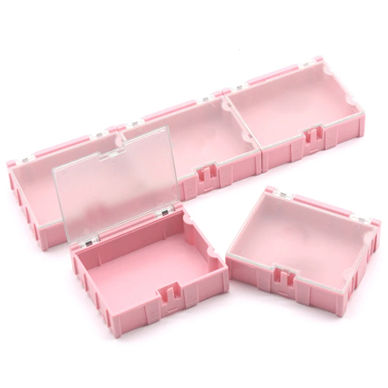 SMD SMT IC Component Storage Box Container Transparent Parts Patch Box Resistor Chip Case Multi-purpose Plastic Organizer