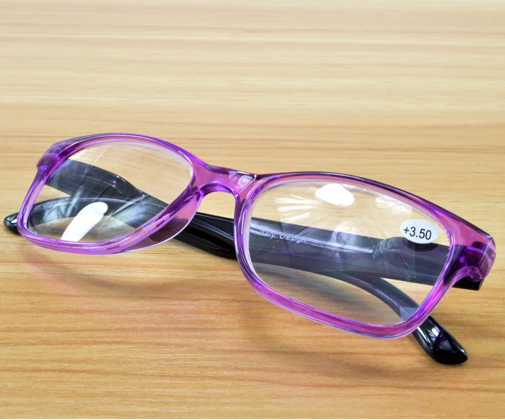 Rectangular Blu Light Blocking Reading Glasses Super High Quality with PU Case America Brand women ladies Ultralight +0.75~+4.0