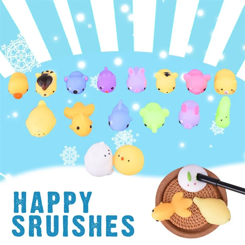 10-5PCS Mochi Squishies Kawaii Anima Squishy ของเล่นเด็ก Antistress Ball Squeeze Party Favors ความเครียดบรรเทาของเล่นวันเกิด