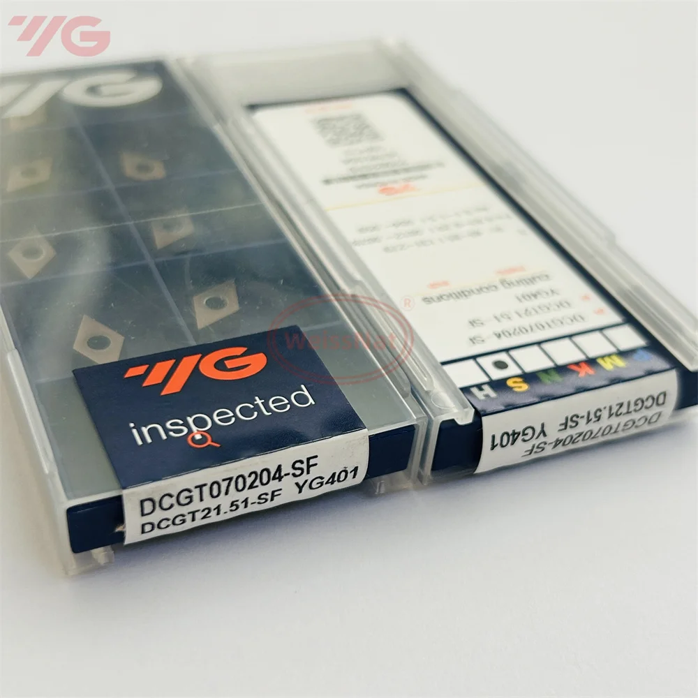 YG-1 DCGT070202 DCGT070204 DCGT11T302 DCGT11T304-SF YG401 Carbide Insert DCGT Inserts