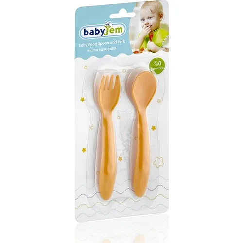 Babyjem plato sin derrames y cuchara de comida cubiertos naranja