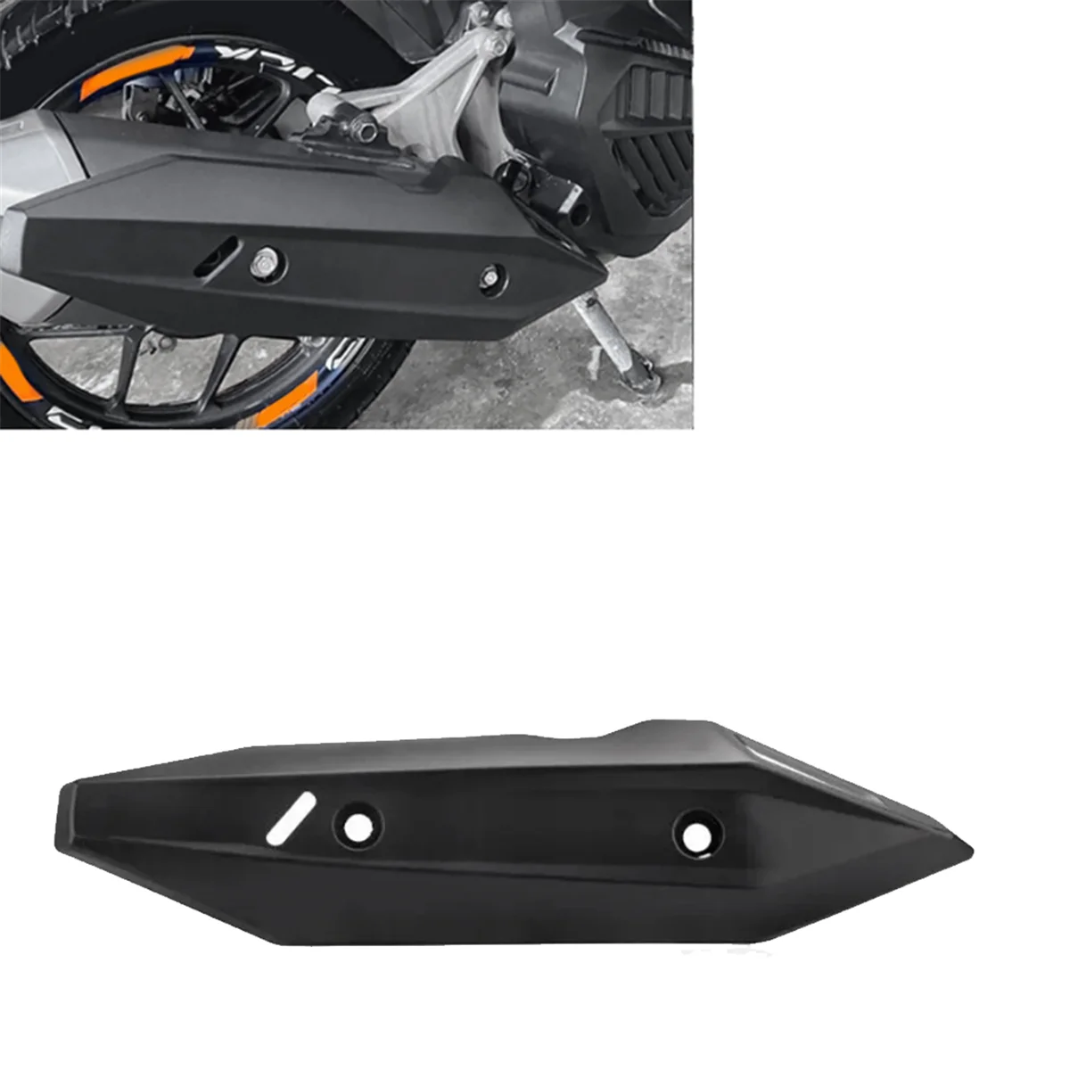 ABAN Motorcycle Exhaust Pipe Cover Guard Heat Shield Anti-Scalding Shell for Click150I Click125I Click 150I 125I Black