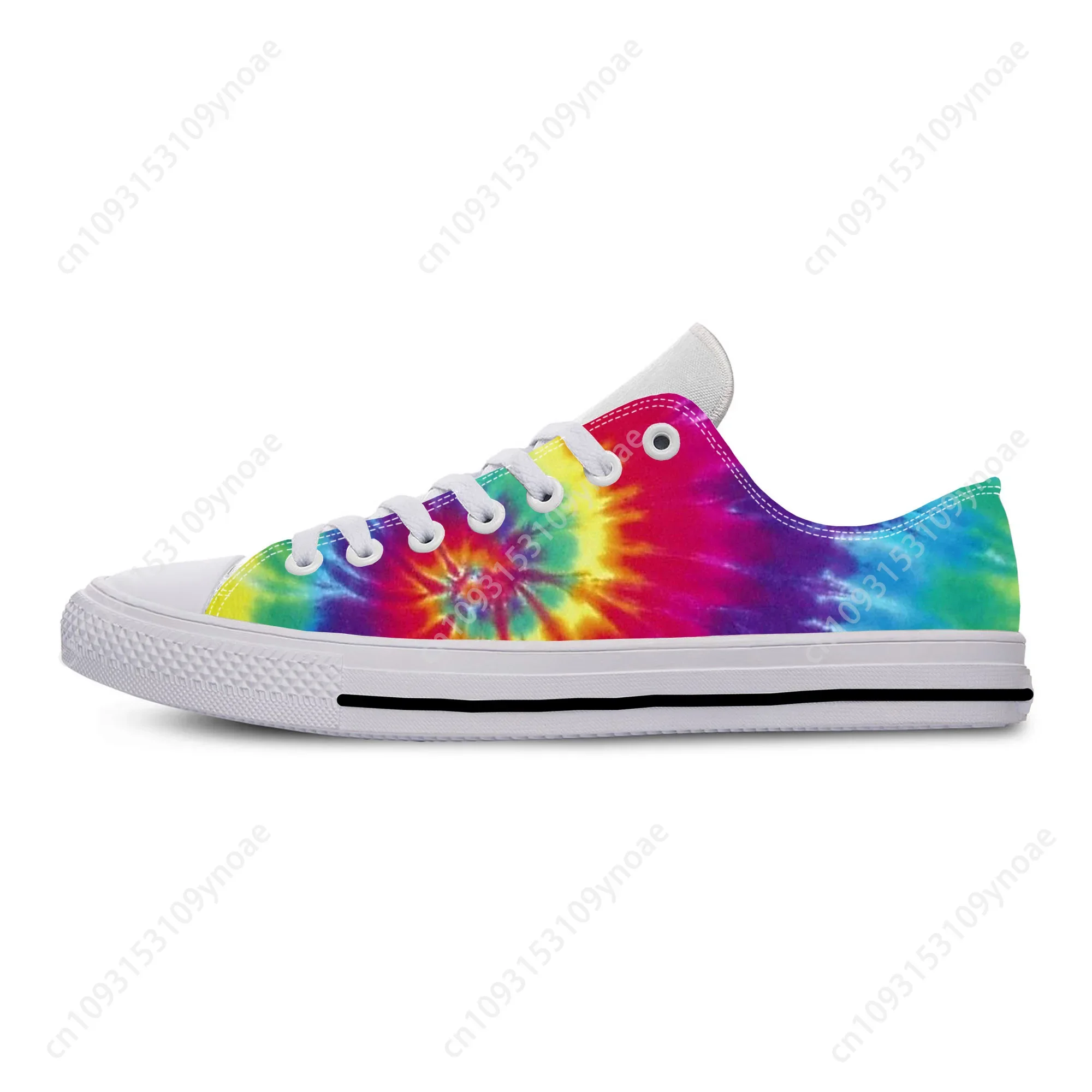 

Anime Cartoon Tie Dye Pattern Aesthetic Fashion Casual Cloth Shoes Low Top Lightweight Breathable 3D Print Men Women Sneakers