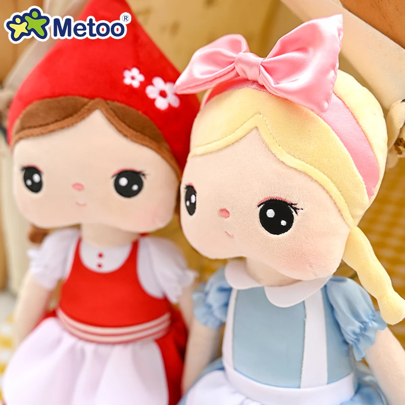 Metoo-muñecas de peluche de dibujos animados para niños, juguetes de peluche genuinos de 41CM, Alice Maid, Angela, Baby Playmate, regalo de cumpleaños