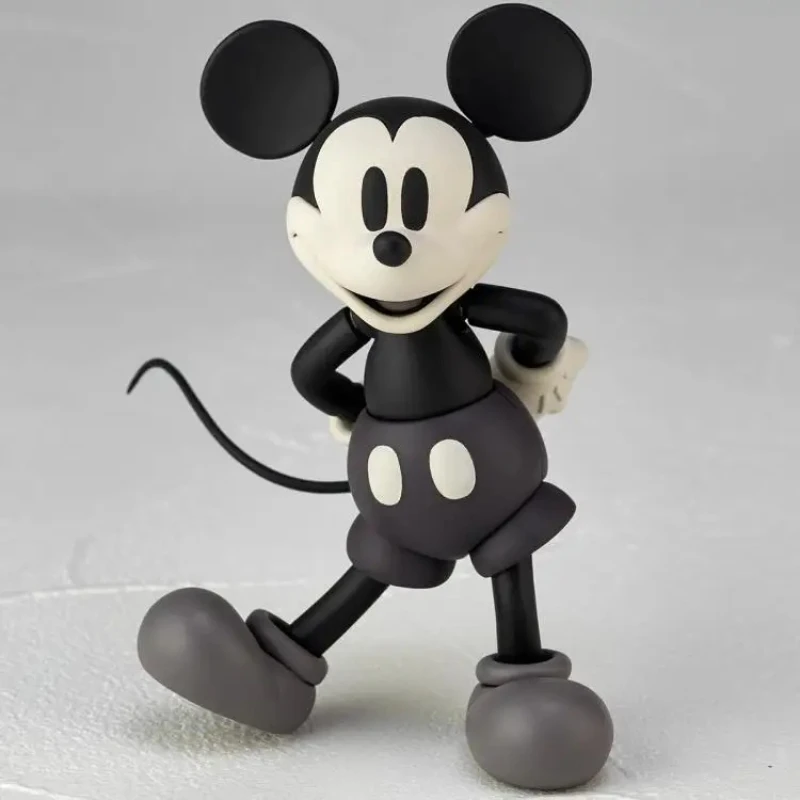 

11cm Anime high-quality Mickey Action Figure Color Version Black White Replica Joint mobility Desktop Ornaments Children Gift