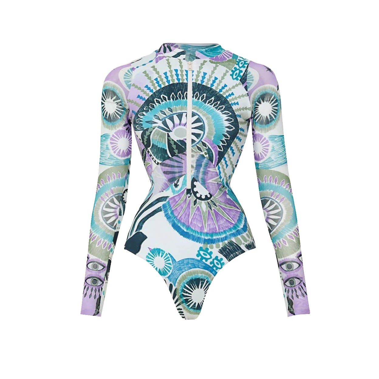 Long Sleeve One Piece Swimsuit Sexy Women Swimwear Female Bikini Surfing Swim Suit Zipper Bathing Suits Black Bodysuit Beachwear