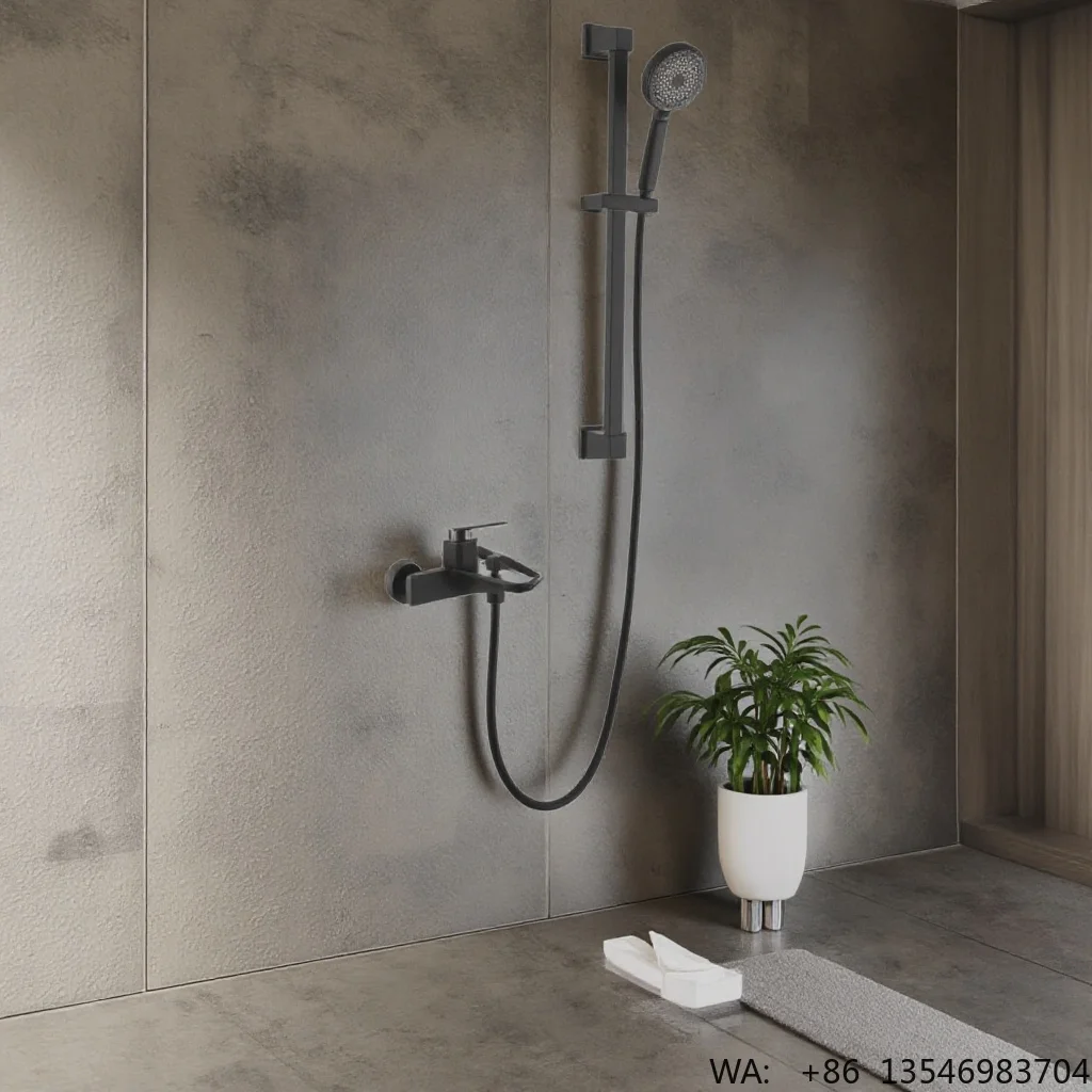 Luxury Wall-Mounted Rainfall Shower Head Polished Jet Waterfall System Soft Massage Hotel Apartment Bathroom Mixer Shower Set