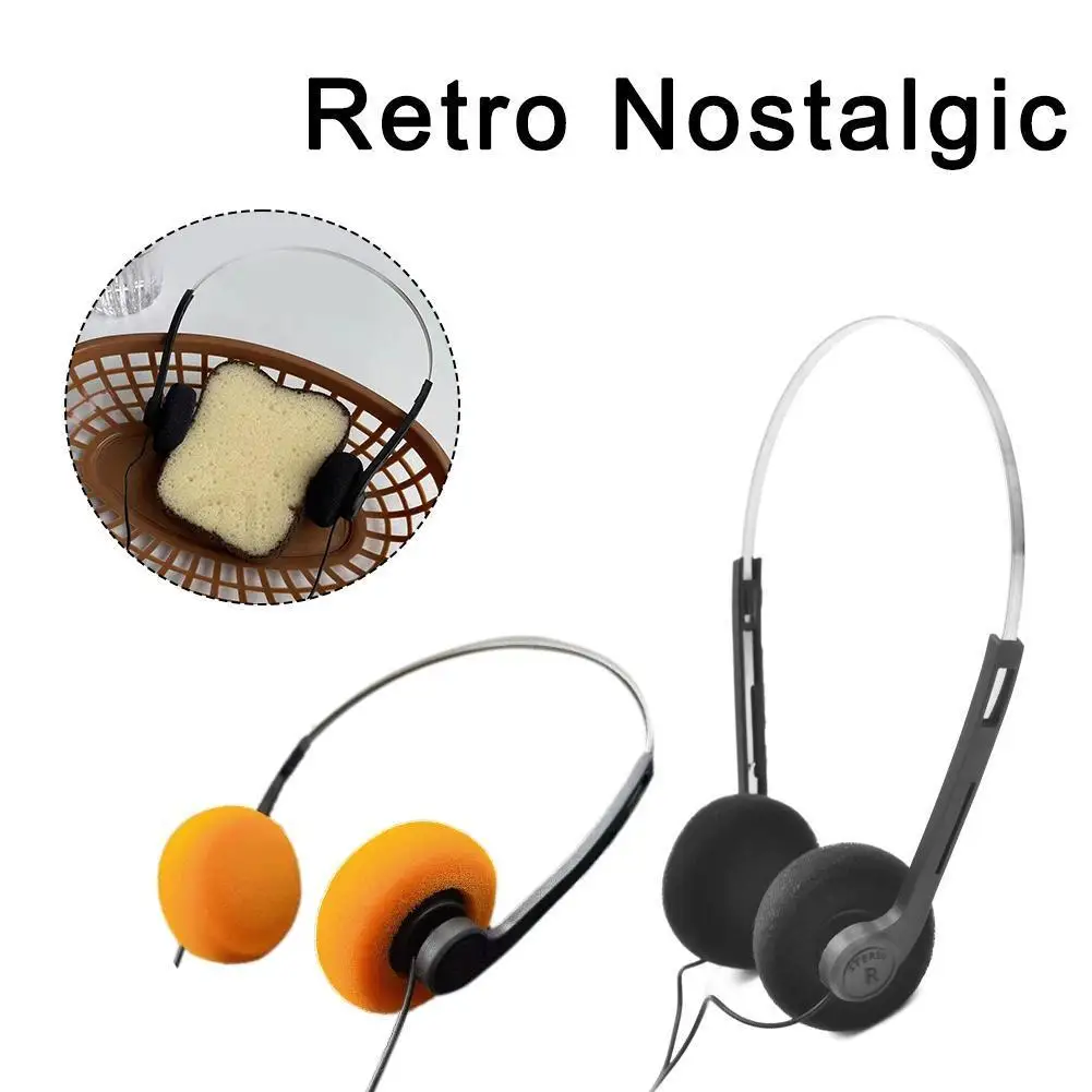 Portátil com fios pequenos auscultadores, Underwire auscultadores, música, MP3, Walkman, retro, moda esportiva, adereços foto