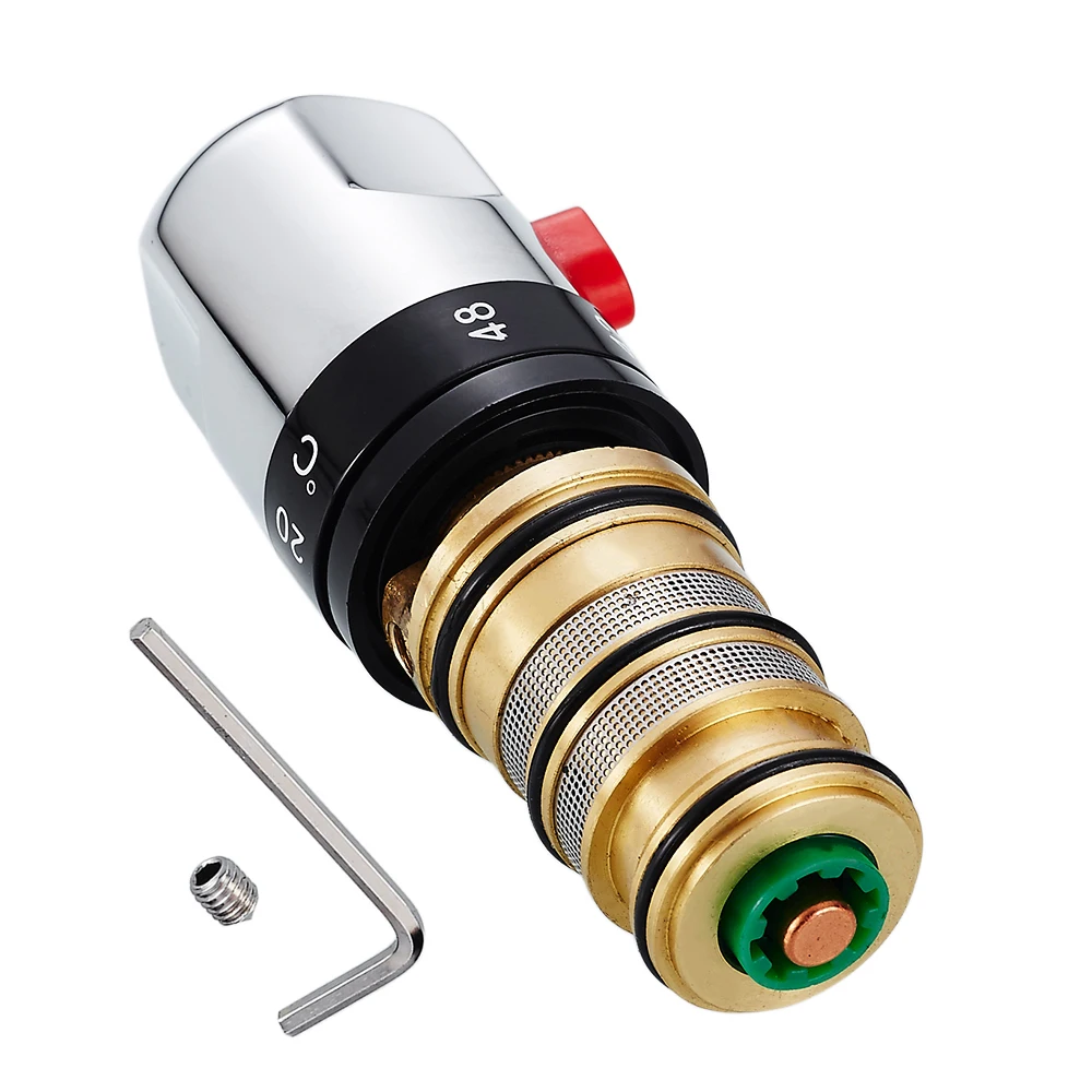 

Латунный термостатический смеситель для воды, кран для кухонной раковины, смеситель с постоянной температурой воды, кран для ванны и душа, клапан, смеситель