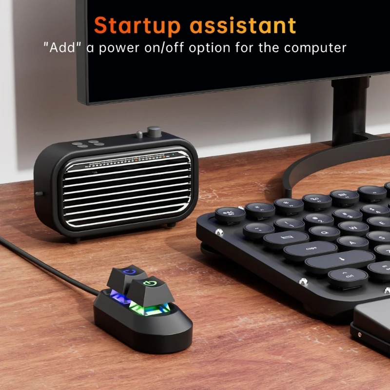  Desktop Computer External Power Switches Reset Button Adapter Splitter Cord
