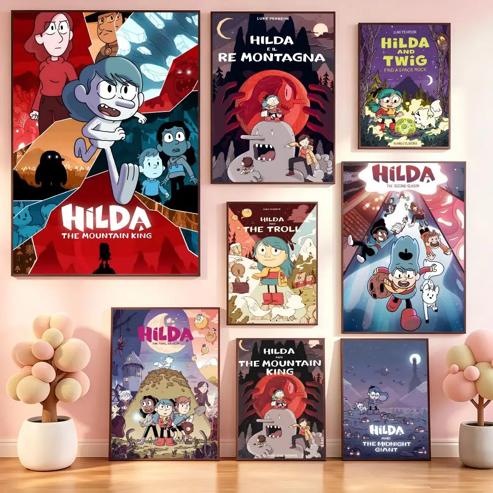 Tvshow HildaS Poster Poster Kawaii Self Adhesive HD Wall Print Cute Home Bedroom Room Aesthetic Decor Gift