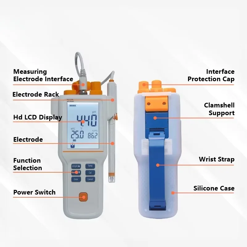 Three-in-one soil detector, digital pH EC moisture sensor horticultural agriculture precision soil tester