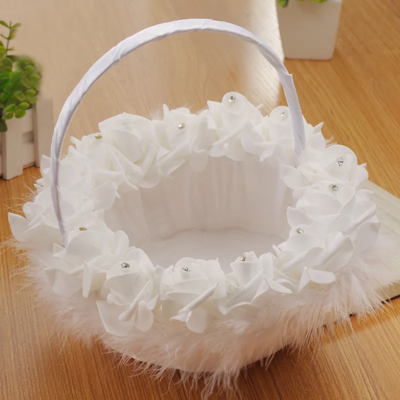 Wedding Basket Handmade Flowers Decorations for Corbeille Marriage Flower Basket for Wedding Use