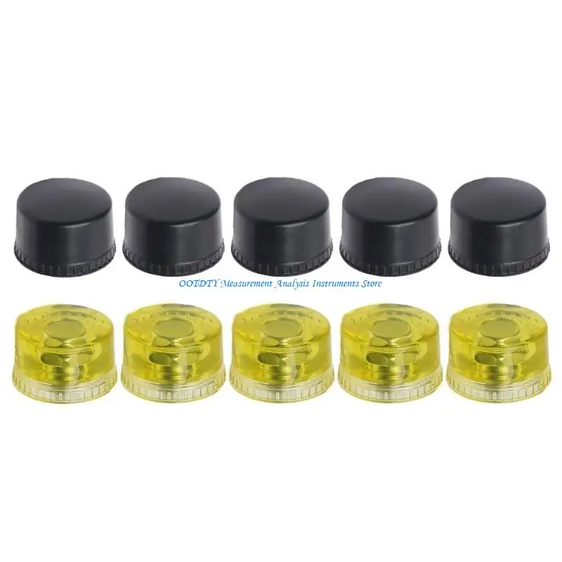 367D Pack Of 10 Rubber Striking Head Replacement Yellow Black Tip for Install Hammer