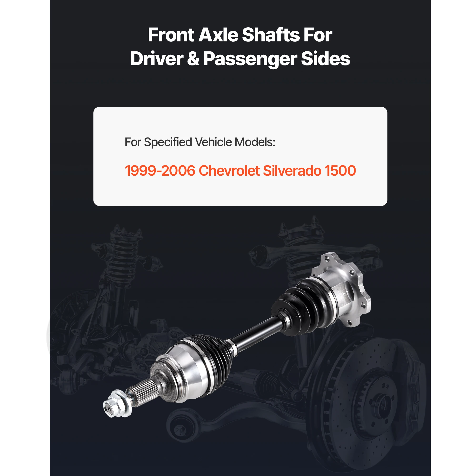 SucceBuy CV Axle Shaft Assembly Automotive Replacement Joint Axle Compatible with Silverado/Escalade Alloy Steel & Carbon Steel