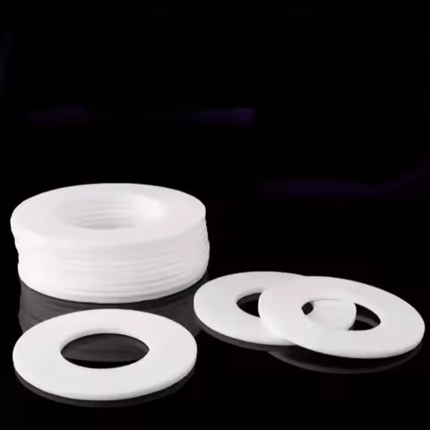 Yiqianyuan PTFE Gasket Flat Washer Thickness 0.2-1mm Id 2mm~20mm Resistant To High&amp;low Temperature Anti-aging For Flange