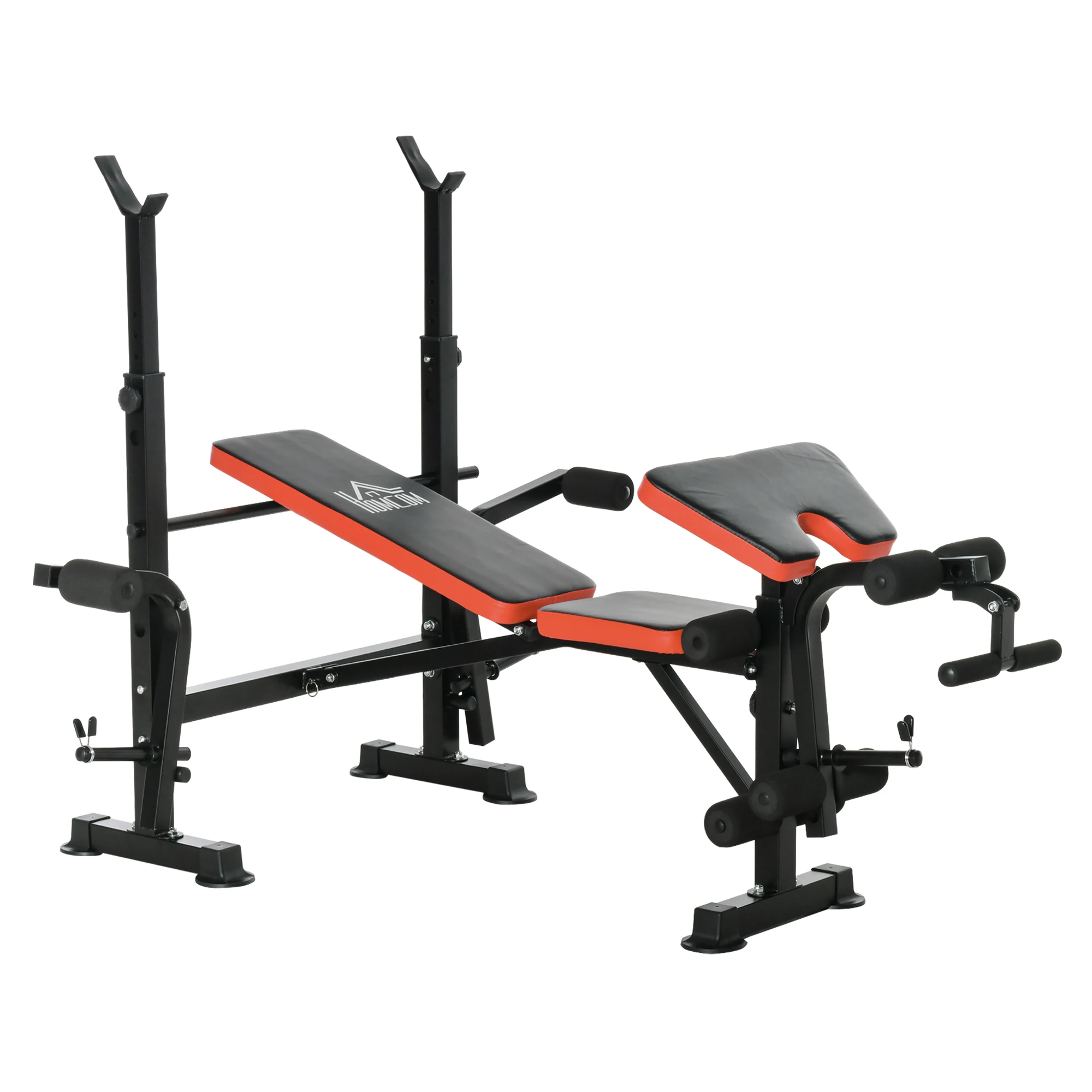 Homcom Weight Bench with Adjustable Backrest and Bar Support 175X139X127 cm