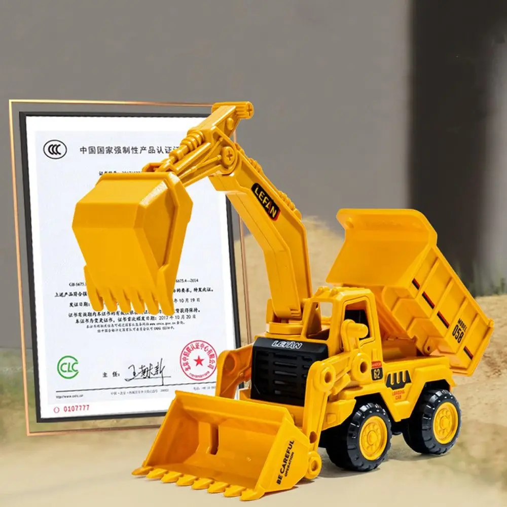 

Funny ABS Engineering Car Vehicles Classic Children Excavator Yellow Dump Truck Model Model