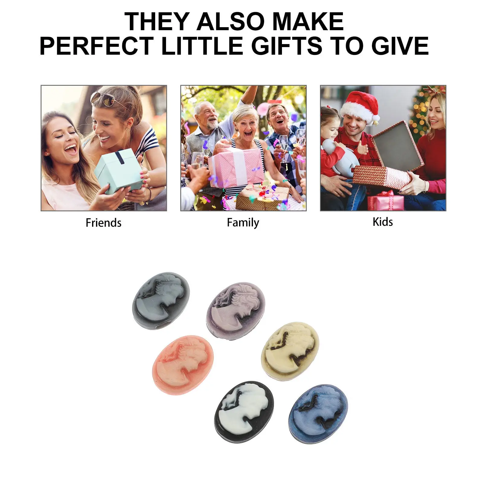 

48pcs Resin Cameo Beads For Diy Jewelry Making Supplies Craft Cabochons Decor Phone Case Accessories Decoration