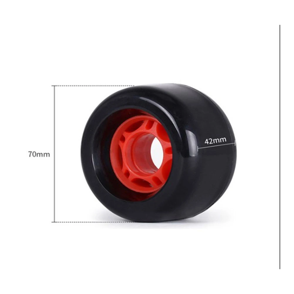 Lot de 4 roues de skateboard super élastiques, dimensions 70x42mm 83A PolyVrWheel, durable, stable, résistant à l'usure