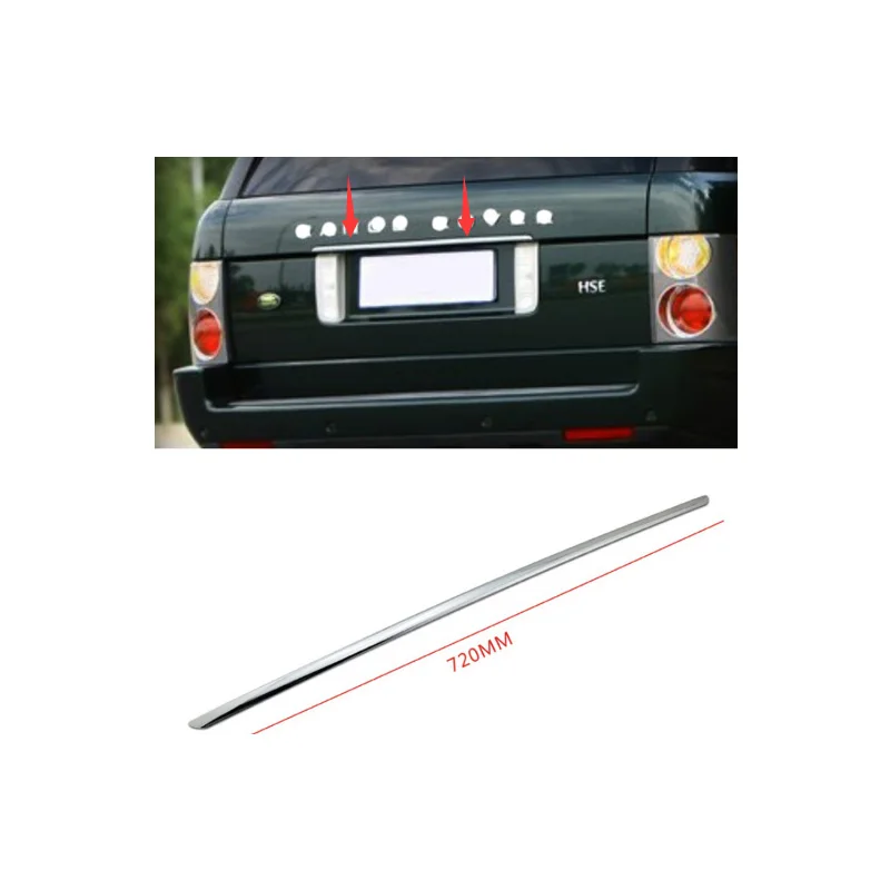 Plastic Chrome Rear Trunk tailgate trim strip cover For Range Rover vogue L322 2003-2013