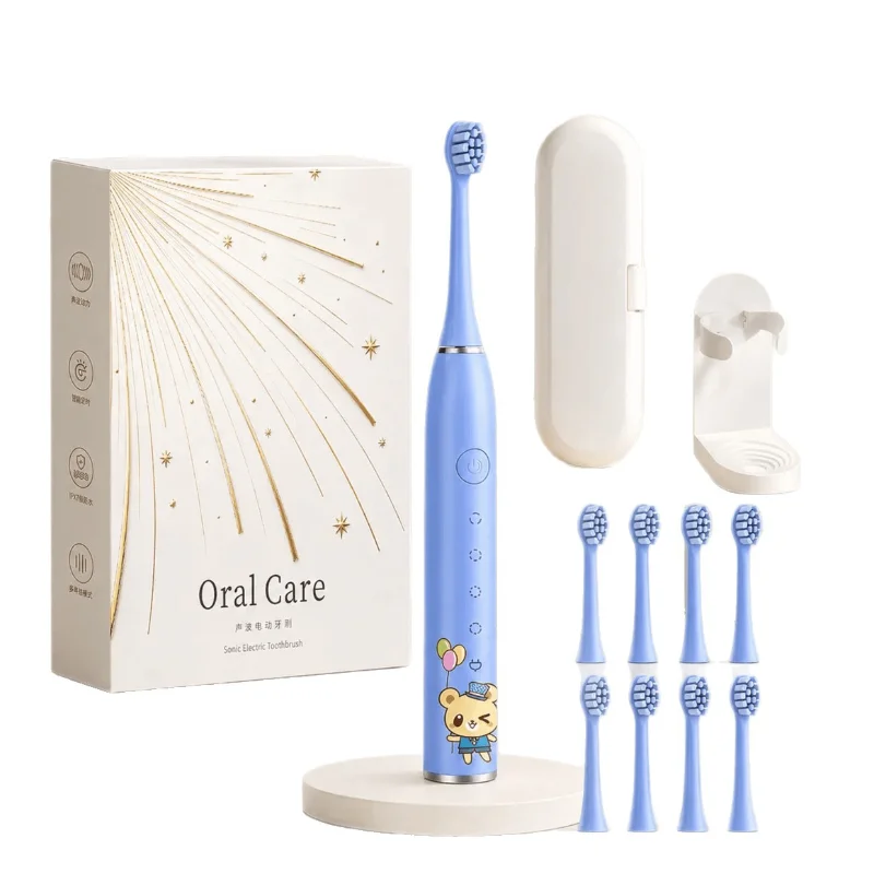 Children's Electric Toothbrush Cartoon Soft Bristle Charging Battery Operated Oral Care Toy for Kids