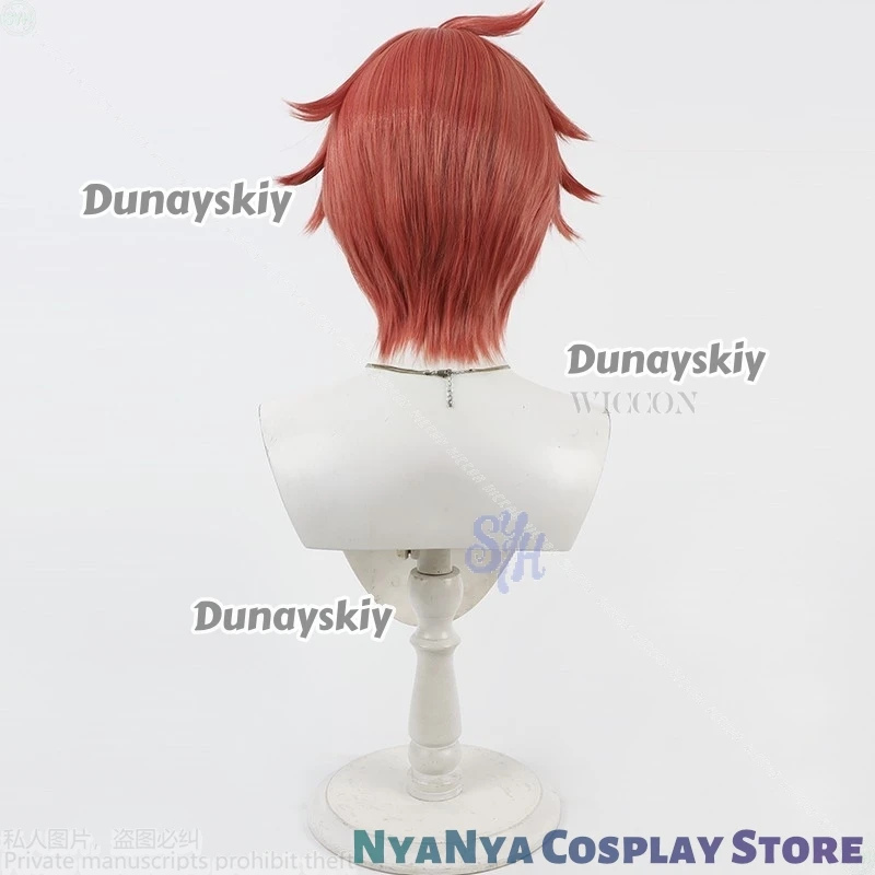Anime Tougen Anki Cosplay KYOYA OIRANZAKA disfraz Wig Pendek Merah Rambut Sintetis Tahan Panas Halloween Pesta Natal Roleplay