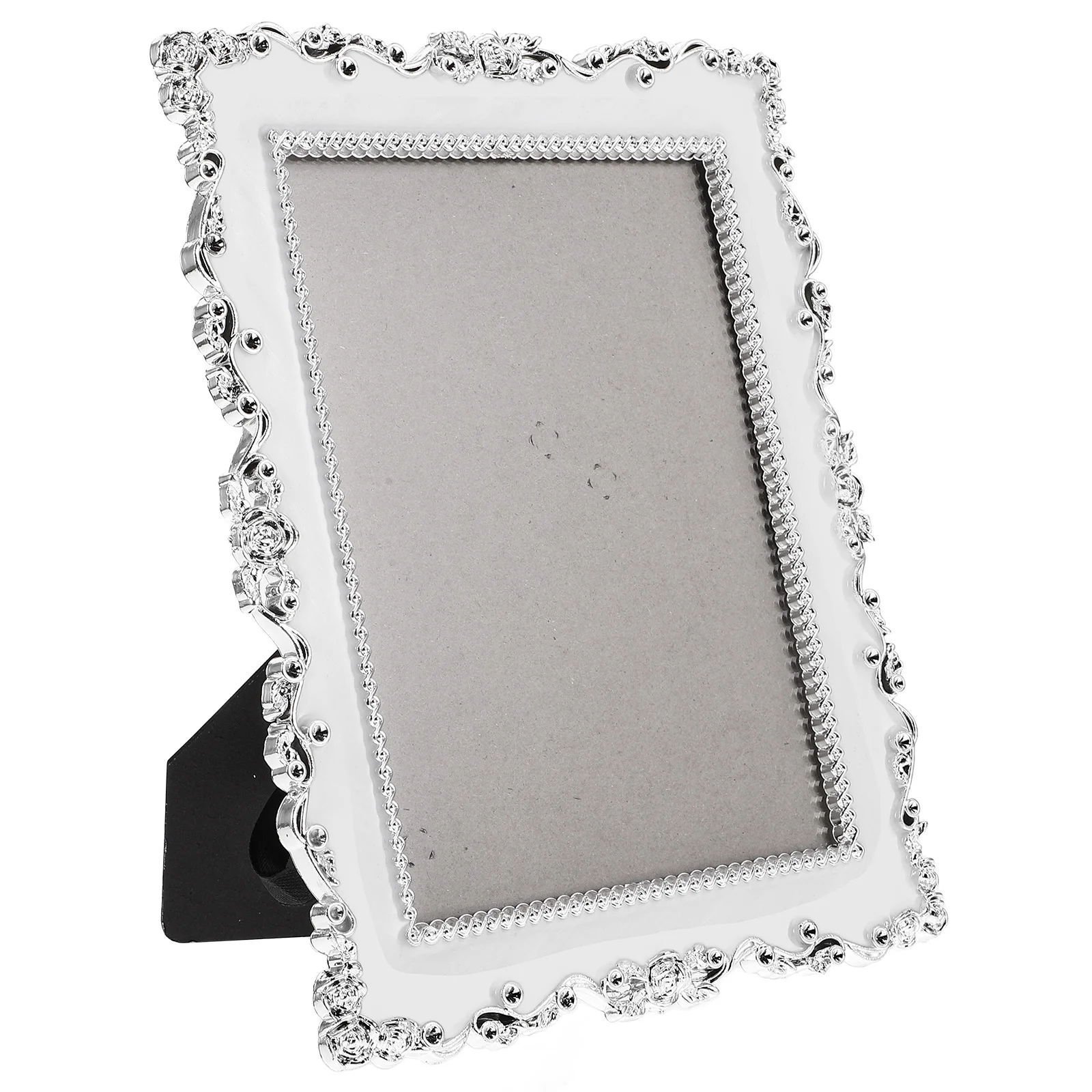 

7 Inch Elegant Rose Photo Frame Creative Desktop Decoration High-Quality Material for Home Bedroom Living Room Gift