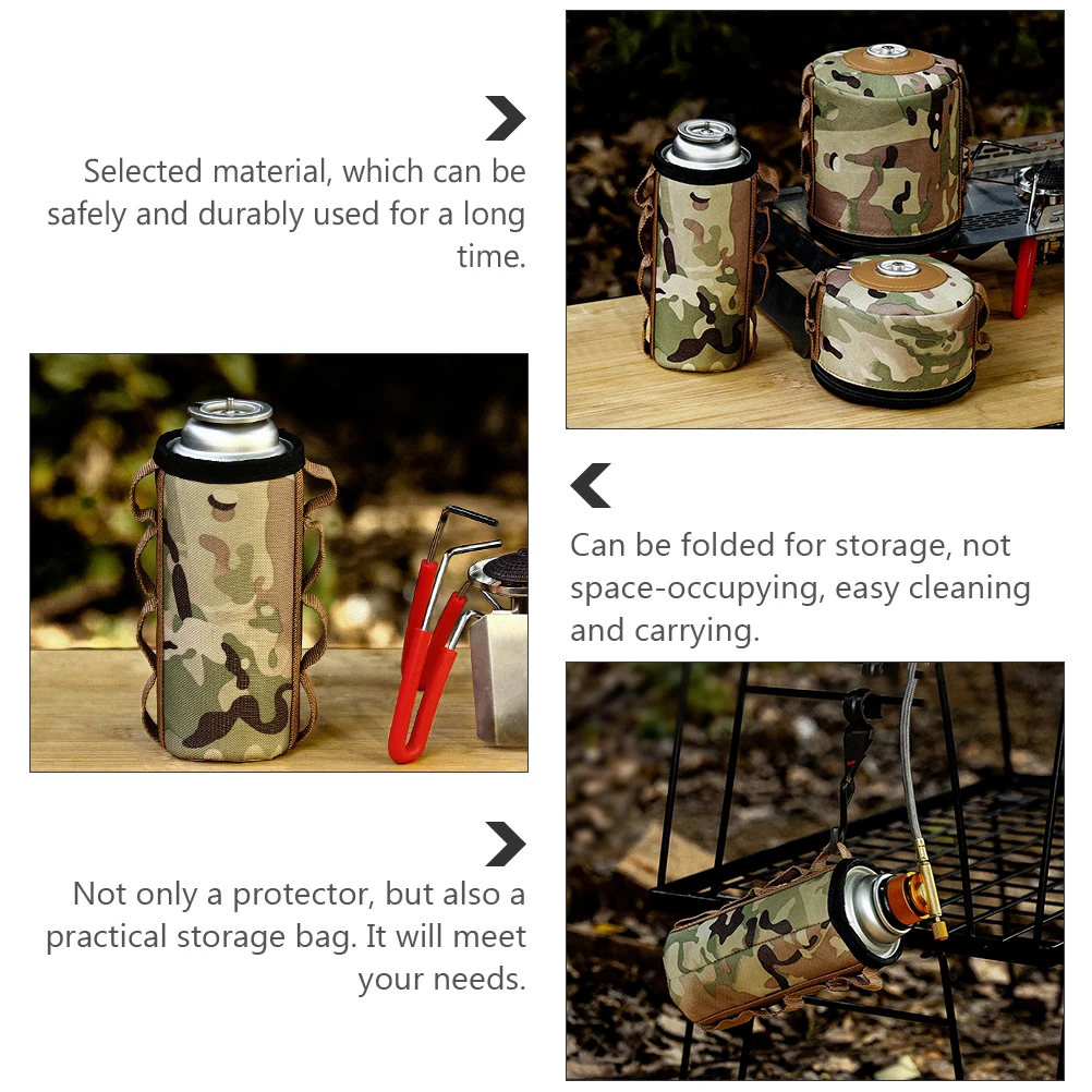 

1pc Gas Tank Protector Oxford Cloth Bag Portable Storage Mini Cylinder Camping Travel Gear Container Cover Outdoor Hiking