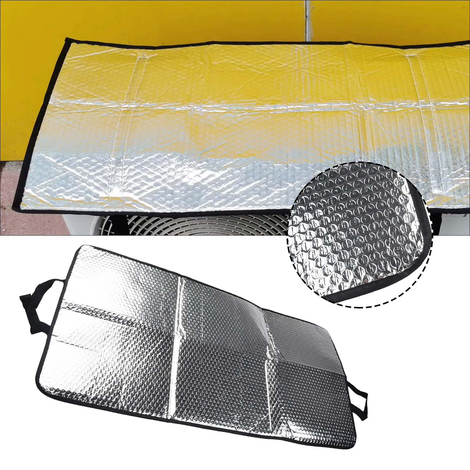 New Air Conditioner Cover Outdoor Energy Saving Rainproof Cover Aluminum Foil Heat-insulating Covers 95x46cm For Home Car